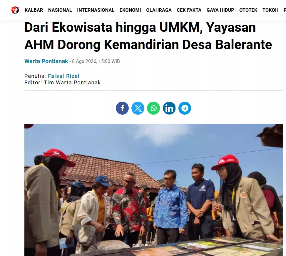 Dari Ekowisata hingga UMKM, Yayasan AHM Dorong Kemandirian Desa Balerante