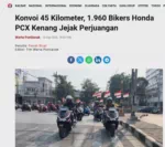 Konvoi 45 Kilometer, 1.960 Bikers Honda PCX Kenang Jejak Perjuangan
