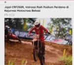 Jajal CRF250R, Valrossi Raih Podium Perdana di Kejurnas Motocross Bekasi