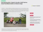Gampang dan Cepat! Honda CARE Bantu Atasi Kendala Motor di Mana Saja