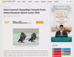 Debut Impresif, Ramadhipa Tempati Posisi Kedua Klasemen Moto3 Junior 2026