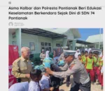 Asmo Kalbar dan Polresta Pontianak Beri Edukasi Keselamatan Berkendara Sejak Dini di SDN 74 Pontianak