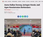 Asmo Kalbar Dorong Jaringan Honda Jadi Agen Keselamatan Berkendara