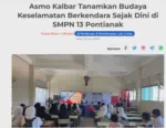 Asmo Kalbar Tanamkan Budaya Keselamatan Berkendara Sejak Dini di SMPN 13 Pontianak