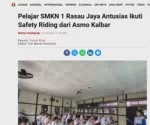 Pelajar SMKN 1 Rasau Jaya Antusias Ikuti Safety Riding dari Asmo Kalbar