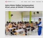 Astra Motor Kalbar kampanyekan #Cari_aman di SMAN 11 Pontianak