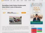 Ramadhipa Cetak Podium Perdana pada Debut Moto3 Junior di Barcelona