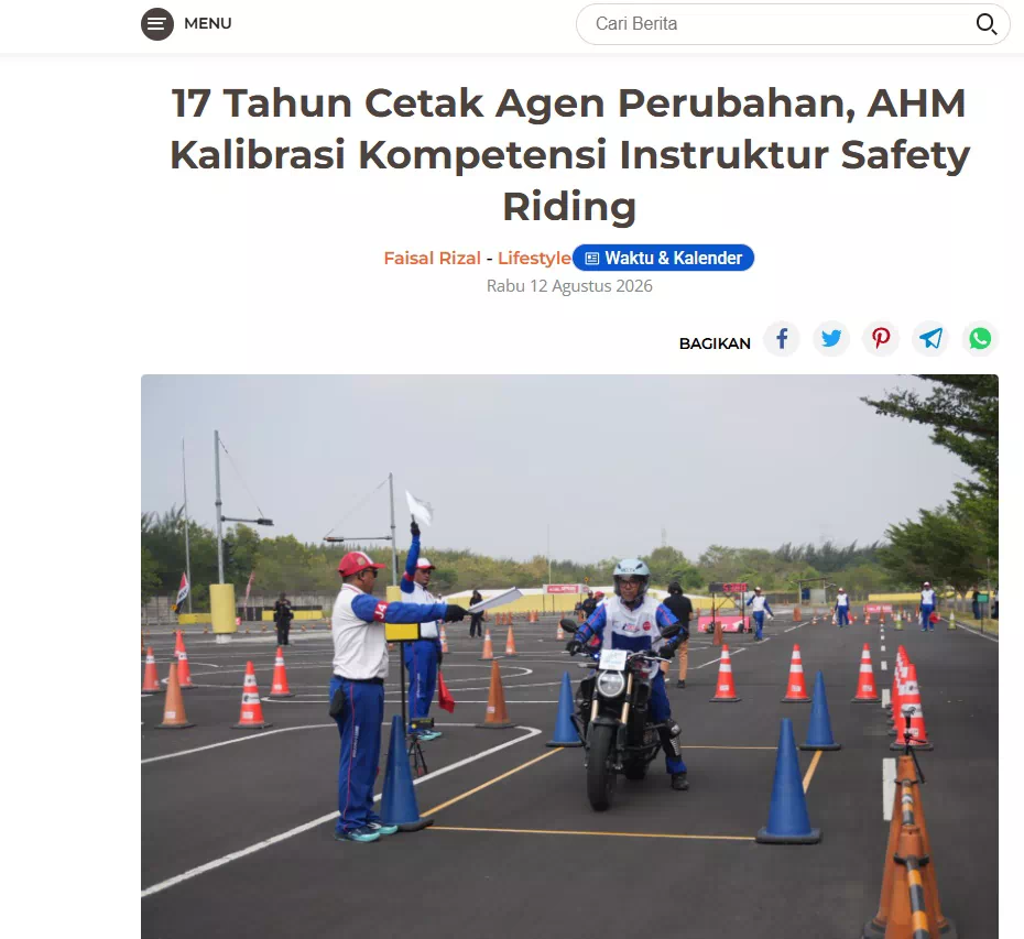 17 Tahun Cetak Agen Perubahan, AHM Kalibrasi Kompetensi Instruktur Safety Riding