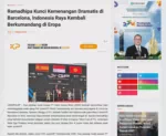 Ramadhipa Kunci Kemenangan Dramatis di Barcelona, Indonesia Raya Kembali Berkumandang di Eropa