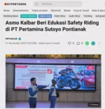 Asmo Kalbar Beri Edukasi Safety Riding di PT Pertamina Sutoyo Pontianak