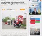Cukup Hubungi Hotline, Layanan Honda CARE Siap Datang Bantu Motor Bermasalah