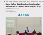 Asmo Kalbar Sosialisasikan Keselamatan Berkendara di Kantor Camat Sungai kakap