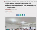Asmo Kalbar Kembali Gelar Edukasi Keselamatan Berkendara, Kali Ini ke SMAN 1 Sungai Raya