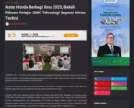 Astra Honda Berbagi Ilmu 2025, Bekali Ribuan Pelajar SMK Teknologi Sepeda Motor Terkini