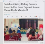 Sosialisasi Safety Riding Bersama Asmo Kalbar Sasar Pagawai Kantor Camat Kuala Mandor B