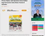 Promo Sejiwa Jadi Apresiasi Asmo Kalbar bagi Konsumen Setia Motor Honda di Sekadau