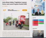 Astra Motor Kalbar Tingkatkan Layanan Purna Jual Lewat Program Honda CARE