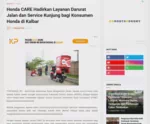 Honda CARE Hadirkan Layanan Darurat Jalan dan Service Kunjung bagi Konsumen Honda di Kalbar