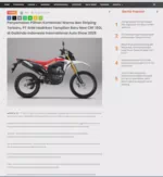 Penyematan Pilihan Kombinasi Warna dan Striping Terbaru, PT AHM Hadirkan Tampilan Baru New CRF 150L di Gaikindo Indonesia International Auto Show 2025