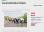 Satu Hati Hijaukan Bumi, AHM Tanam 12.000 Mangrove di Pesisir Karawang