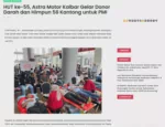 HUT ke-55, Astra Motor Kalbar Gelar Donor Darah dan Himpun 56 Kantong untuk PMI