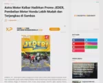 Astra Motor Kalbar Hadirkan Promo JEDER, Pembelian Motor Honda Lebih Mudah dan Terjangkau di Sambas