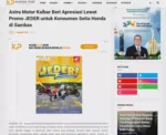 Astra Motor Kalbar Beri Apresiasi Lewat Promo JEDER untuk Konsumen Setia Honda di Sambas