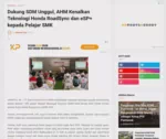 Dukung SDM Unggul, AHM Kenalkan Teknologi Honda RoadSync dan eSP+ kepada Pelajar SMK