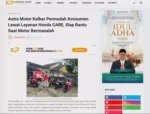 Astra Motor Kalbar Permudah Konsumen Lewat Layanan Honda CARE, Siap Bantu Saat Motor Bermasalah