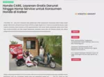 Honda CARE, Layanan Gratis Darurat hingga Home Service untuk Konsumen Honda di Kalbar
