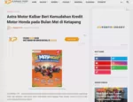 Astra Motor Kalbar Beri Kemudahan Kredit Motor Honda pada Bulan Mei di Ketapang
