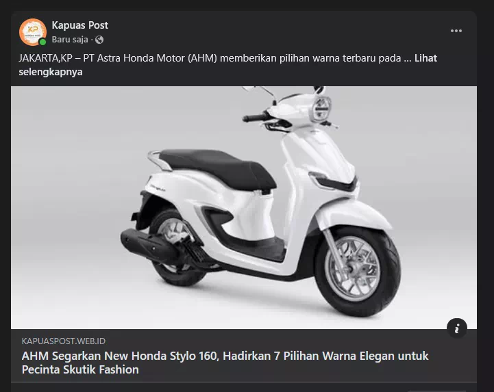 PT Astra Honda Motor (AHM) memberikan pilihan warna terbaru pada