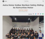 Astra Motor Kalbar Berikan Safety Riding ke Komunitas Motor