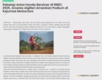 Pebalap Astra Honda Bersinar di RBRC 2025, Arsenio Algifari Amankan Podium di Kejurnas Motocross
