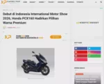 Debut di Indonesia International Motor Show 2026, Honda PCX160 Hadirkan Pilihan Warna Premium