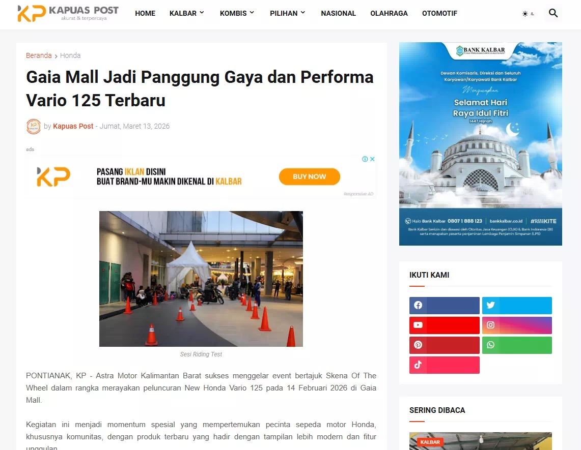 Gaia Mall Jadi Panggung Gaya dan Performa Vario 125 Terbaru