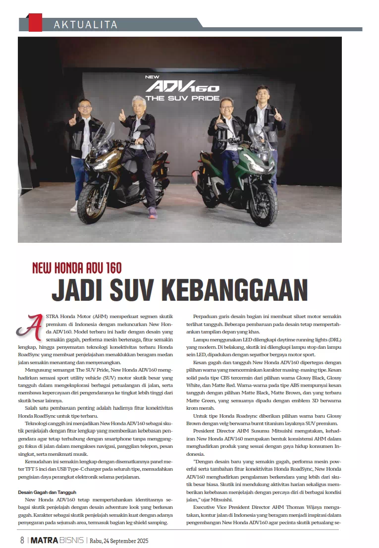NEW HONDA ADV 160 JADI SUV KEBANGGAAN