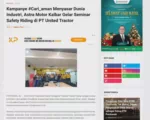 Kampanye #Cari_aman Menyasar Dunia Industri, Astra Motor Kalbar Gelar Seminar Safety Riding di PT United Tractor