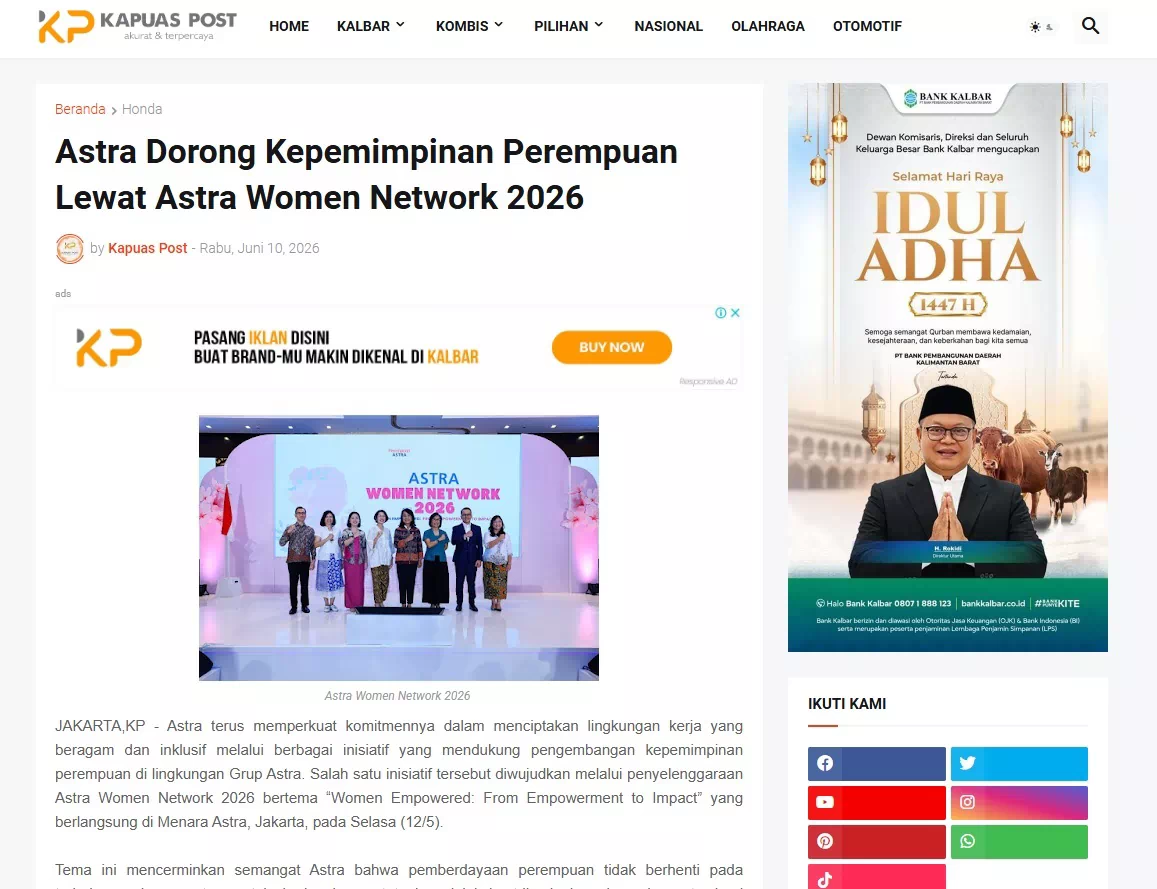 Astra Dorong Kepemimpinan Perempuan Lewat Astra Women Network 2026