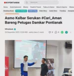Asmo Kalbar Serukan #Cari_Aman Bareng Petugas Damkar Pontianak