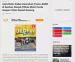 Astra Motor Kalbar Gencarkan Promo JEDER di Sambas, Banyak Pilihan Motor Honda dengan Cicilan Ramah Kantong