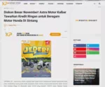 Diskon Besar November! Astra Motor Kalbar Tawarkan Kredit Ringan untuk Beragam Motor Honda Di Sintang