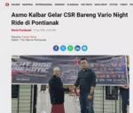 Asmo Kalbar Gelar CSR Bareng Vario Night Ride di Pontianak