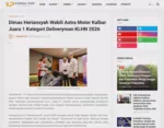 Dimas Heriansyah Wakili Astra Motor Kalbar Juara 1 Kategori Deliveryman KLHN 2026