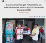 Satukan Semangat Kebersamaan, Ribuan Dealer Honda Ajak Konsumen Satukan Hati