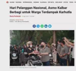 Hari Pelanggan Nasional, Asmo Kalbar Berbagi untuk Warga Terdampak Karhutlampak-karhutla