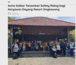 Asmo Kalbar Tanamkan Safety Riding bagi Karyawan Dayang Resort Singkawang