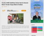 Honda CARE Hadirkan Solusi Servis Darurat Motor Honda Tanpa Ribet di Kalbar