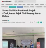Siswa SMPN 4 Pontianak Diajak #Cari_Aman Sejak Dini Bareng Asmo Kalbar
