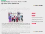 Honda Kalbar Tawarkan Promo Kredit Hemat di Bulan September